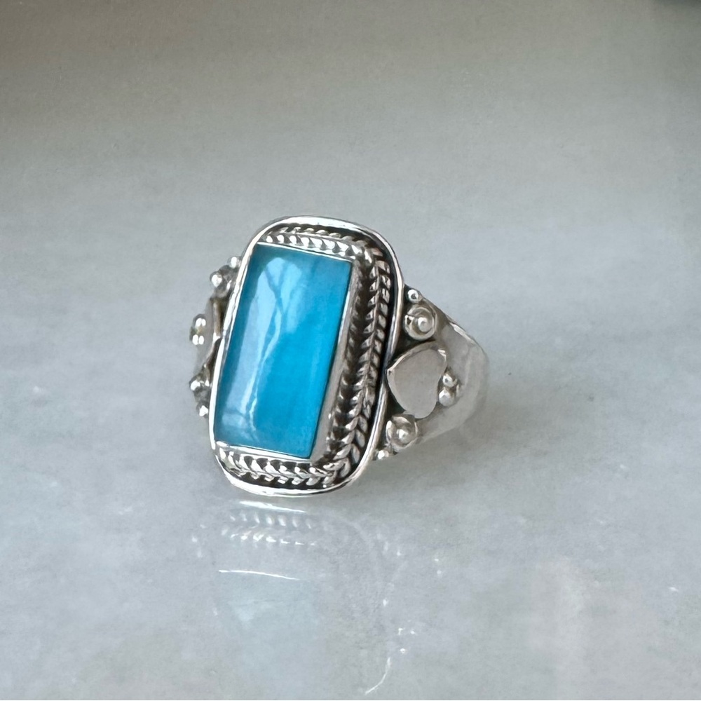 NWOT Sundance Peaceful Love Ring, Smithsonite, Sterling Silver